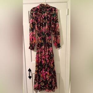Misa NWT Floral Multicolor Long Sleeve Dress